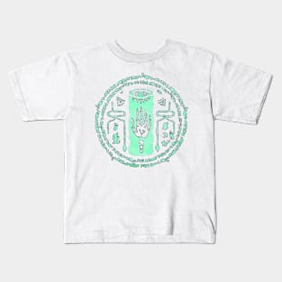 Zonai Green Swirl on White (Totk) Kids T-Shirt